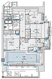 エスリード大津におの浜セントラル 2SLDKの間取図画像