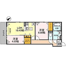 Lazlazo Esy 2LDKの間取図画像