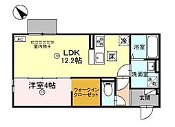 ブランシア目川 1LDKの間取図画像