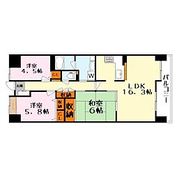 ローレルコート草津 3LDKの間取図画像