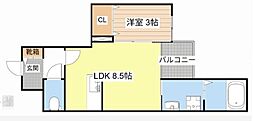仮)西矢倉新築AP 1LDKの間取図画像