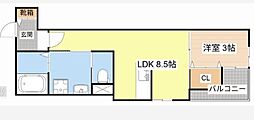 仮)西矢倉新築AP 1LDKの間取図画像