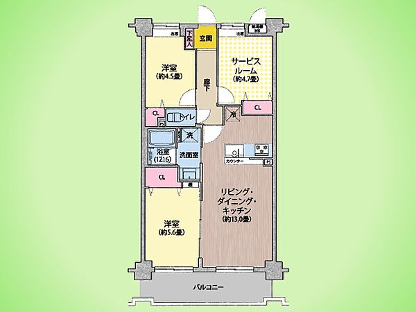 間取りを拡大表示