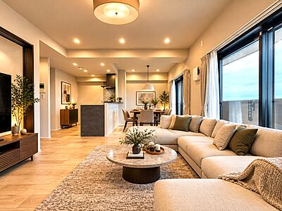 外観:カウンターキッチンのある明るいリビング 外観:カウンターキッチンのある明るいリビング