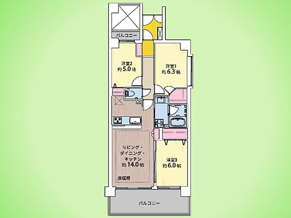 間取りを拡大表示