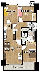 シルフィード松原 3LDKの間取図画像