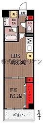 VORT中村IIresidence 1LDKの間取図画像