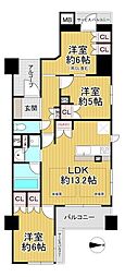 イーグルコート山科椥辻ステーションフロント 3LDKの間取図画像