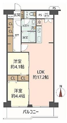 間取り：2LD...