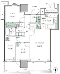 幕張ベイパークライズゲートタワー 3LDKの間取図画像