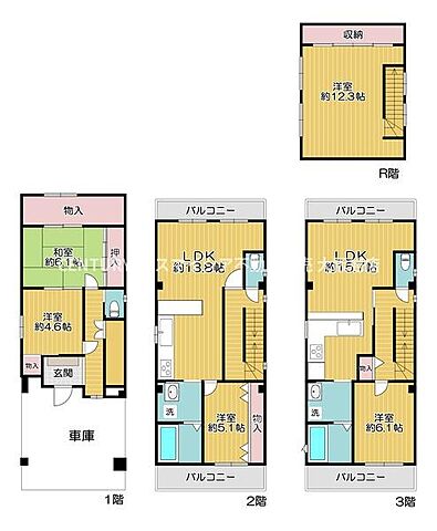 間取り 大阪市都島区都島本通4丁目