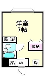 リバーサイド廣田1 ワンルームの間取図画像