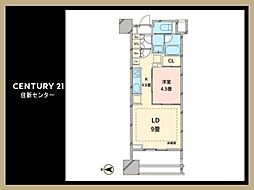 パークコート南麻布 1LDKの間取図画像