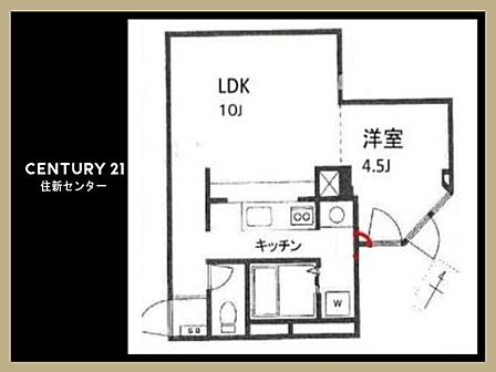 専有面積38.42平米 1LDK エアコン付(17畳用)!オートロック付
