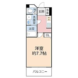 エスティメゾン京橋 1Kの間取図画像