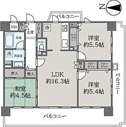 シャルマンフジビルト・モアー今里 3LDKの間取図画像