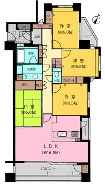 4階部分の角部屋！