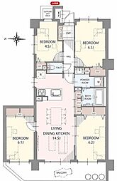 ダイアパレスつづきの丘 4LDKの間取図画像
