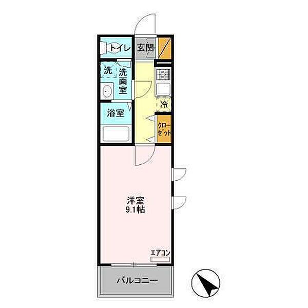 Magnolia cout2 ｜千葉県松戸市小根本(賃貸マンション1K・1階・27.83㎡)の写真 その2