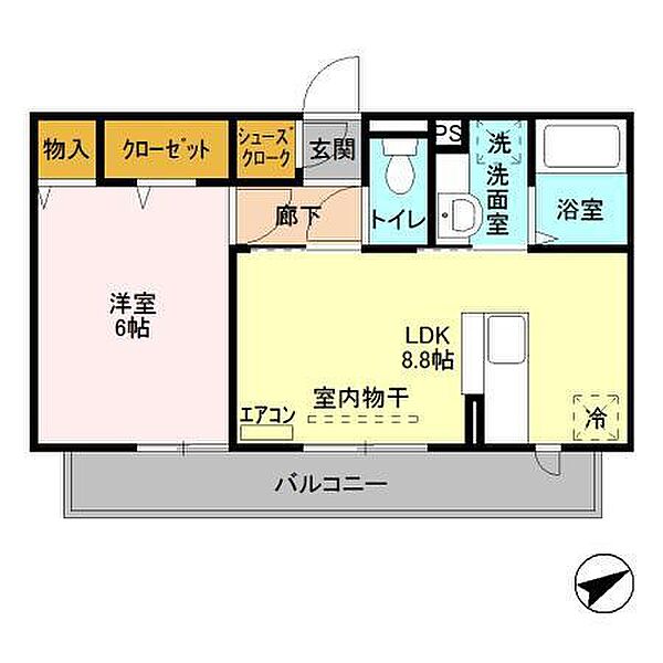 千葉県松戸市北松戸１丁目(賃貸アパート1LDK・3階・37.56㎡)の写真 その2