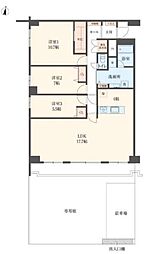 OTC北橋グランドコーポ 3LDKの間取図画像