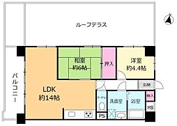 イスズハイツベル稲葉荘パート1 2LDKの間取図画像