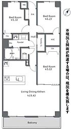 千里中央パークヒルズE棟 3LDKの間取図画像