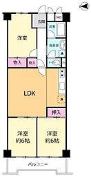 GSハイム第2江坂 3LDKの間取図画像
