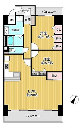 【間取り】陽当...
