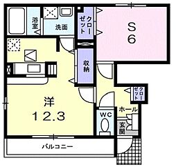 ポラリス ワンルームの間取図画像