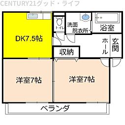 ハイツForYou・1 2DKの間取図画像