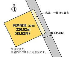 葵区北安東4丁目 スーパー・信金が至近の住宅用地