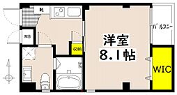 エムズコートタマデ 1Kの間取図画像
