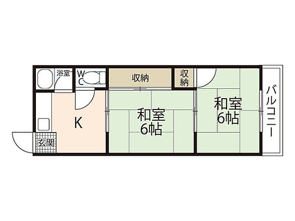 広島県広島市中区光南3丁目(賃貸マンション2DK・5階・33.00㎡)の写真 その2