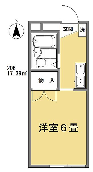 ハイツ棕櫚（シュロ） 202｜東京都杉並区和田２丁目(賃貸アパート1K・2階・17.39㎡)の写真 その2