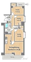 間取図画像 3LDK