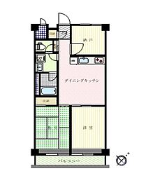 パルセ相模台ダイヤモンドマンション 2SDKの間取図画像