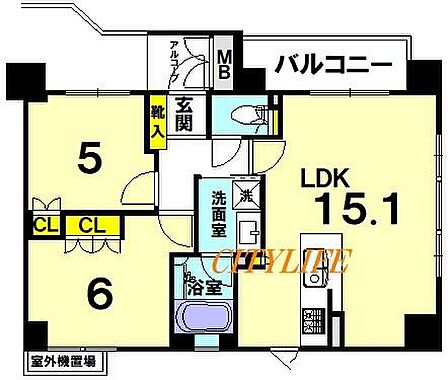 2LDK 間取り