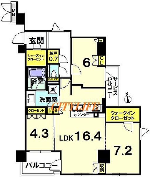 間取りを拡大表示