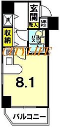 ライオンズマンション京都東堀川 ワンルームの間取図画像