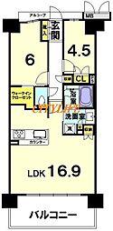 プレミスト京都西院 2LDKの間取図画像