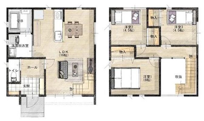 間取り 前橋市朝倉町一丁目モデルハウス