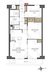 間取図画像 2SLDK