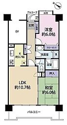 メゾン上福岡 2LDKの間取図画像