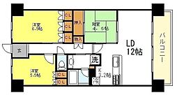 シャルマンフジスマート住之江ファミリア 3LDKの間取図画像