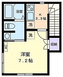 M's代々木公園 1Kの間取図画像