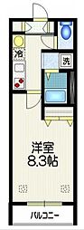 デコート代々木上原 1Kの間取図画像