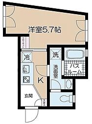 ヒルトップ代々木上原 1Kの間取図画像