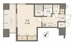 代々木パークハイツ 1Kの間取図画像