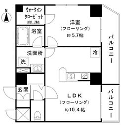 ステラフォート 1LDKの間取図画像
